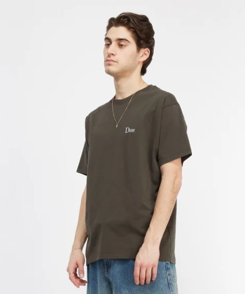 Dime ダイム★Classic Small Logo 半袖Tシャツ ベージュ 送関込 Dime/ダイム/CLASSIC SMALL LOGO T-SHIRTS（Tシャツ/カットソー