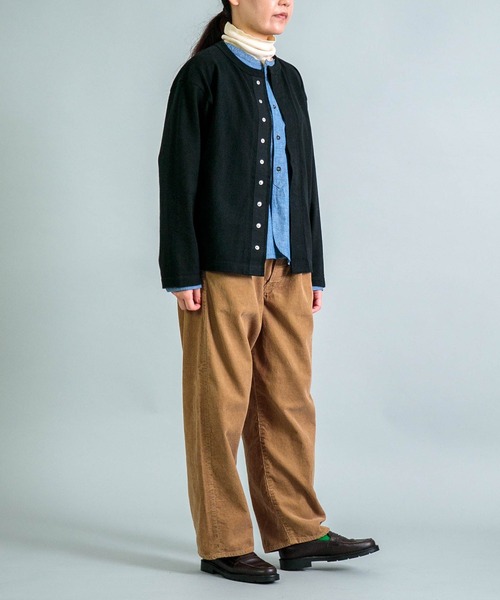 OMNIGOD（オムニゴッド）の「[OMNIGOD womens / オムニゴッド] マックスウエイトジャージー スナップカーディガン（カーディガン/ボレロ・レディース・ネイビー/ブラック/アイボリー・0）」の10枚目の写真