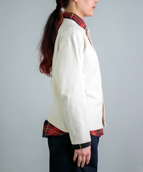 OMNIGOD（オムニゴッド）の「[OMNIGOD womens / オムニゴッド] マックスウエイトジャージー スナップカーディガン（カーディガン/ボレロ・レディース・ネイビー/ブラック/アイボリー・0）」の16枚目の写真