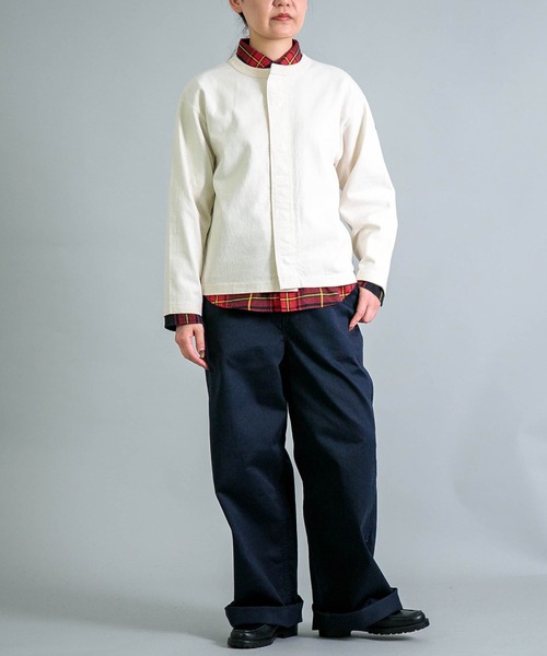 OMNIGOD（オムニゴッド）の「[OMNIGOD womens / オムニゴッド] マックスウエイトジャージー スナップカーディガン（カーディガン/ボレロ・レディース・ネイビー/ブラック/アイボリー・0）」の13枚目の写真