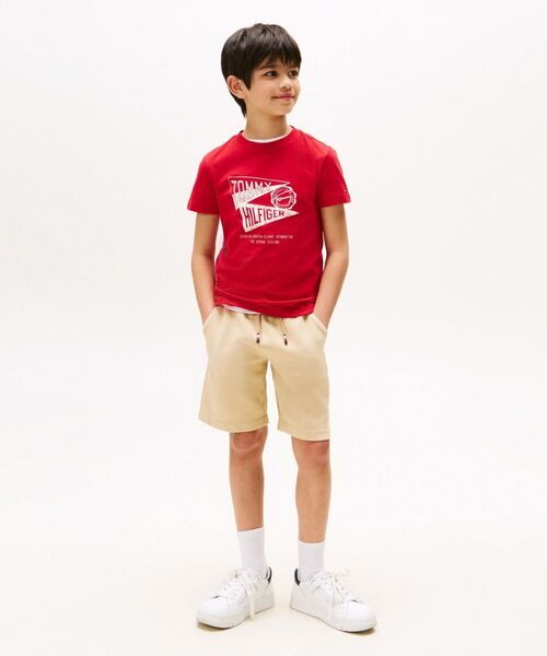 TOMMY HILFIGER（トミーヒルフィガー）の「BOYS テクスチャードグラフィックショートスリーブTシャツ（Tシャツ/カットソー・キッズ・レッド/ネイビー/ライトグリーン/ホワイト・160cm/130cm/150cm/140cm）」の10枚目の写真