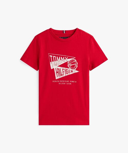 TOMMY HILFIGER（トミーヒルフィガー）の「BOYS テクスチャードグラフィックショートスリーブTシャツ（Tシャツ/カットソー・キッズ・レッド/ネイビー/ライトグリーン/ホワイト・160cm/130cm/150cm/140cm）」の12枚目の写真