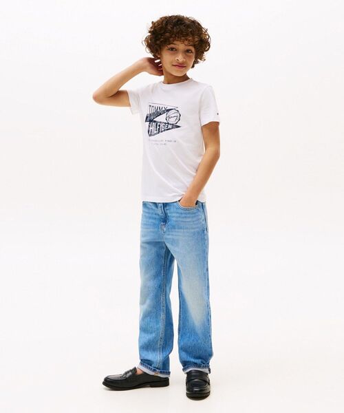 TOMMY HILFIGER（トミーヒルフィガー）の「BOYS テクスチャードグラフィックショートスリーブTシャツ（Tシャツ/カットソー・キッズ・レッド/ネイビー/ライトグリーン/ホワイト・160cm/130cm/150cm/140cm）」の6枚目の写真