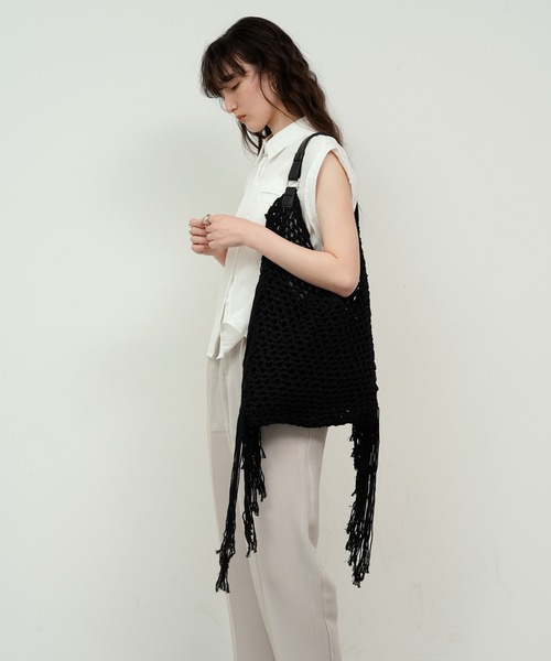 NKNIT　ンニット　リバーシブルフリンジ　トートバッグ 予約販売品 NKNIT ンニット フリンジ リバーシブルトートバッグ