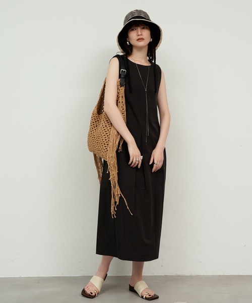 Rope knit fringe tote bag / 縄あみフリンジトートバック