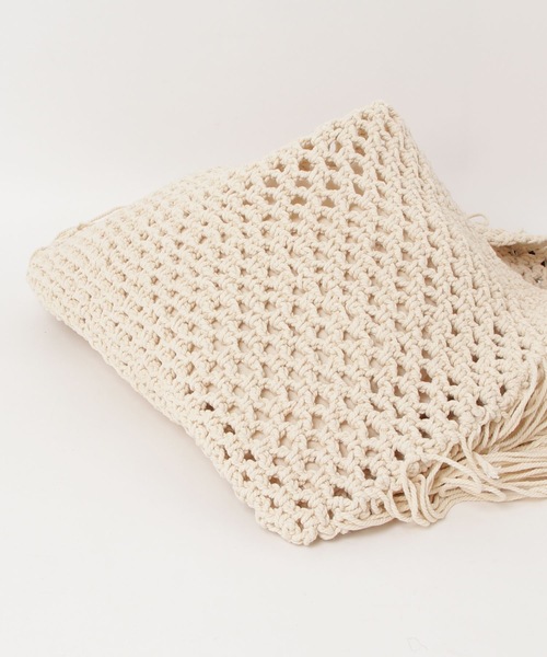 NKNIT　ンニット　リバーシブルフリンジ　トートバッグ 予約販売品 NKNIT ンニット フリンジ リバーシブルトートバッグ