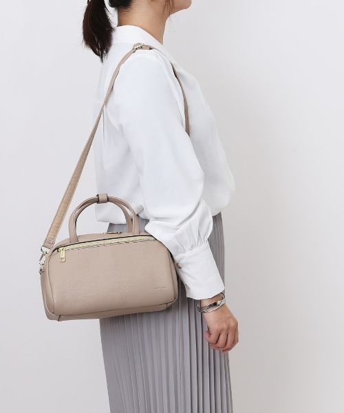 Legato Largo(レガートラルゴ)の「Legato Largo コロリー 2WAYボストン(ショルダーバッグ・レディース・コーラルピンク/グレー系その他/ブラック/シルバー・FREE)」の7枚目の写真