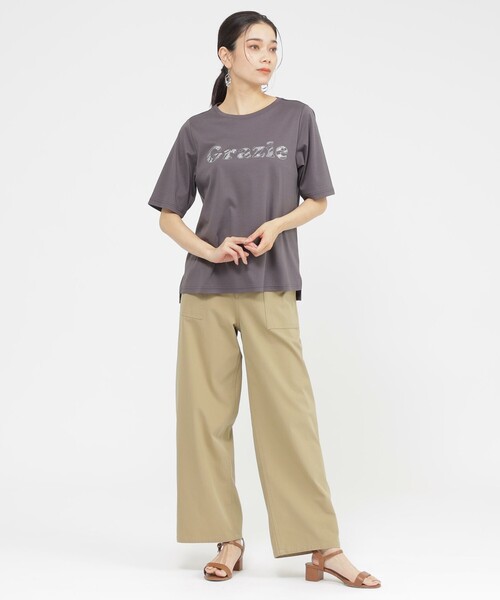 EVEX by KRIZIA（エヴェックスバイクリツィア）の「【SANYO Style EDITION掲載】【接触冷感】【ウォッシャブル】ストレッチチノベイカーパンツ（その他パンツ・レディース・ベージュ・40/42）」の3枚目の写真