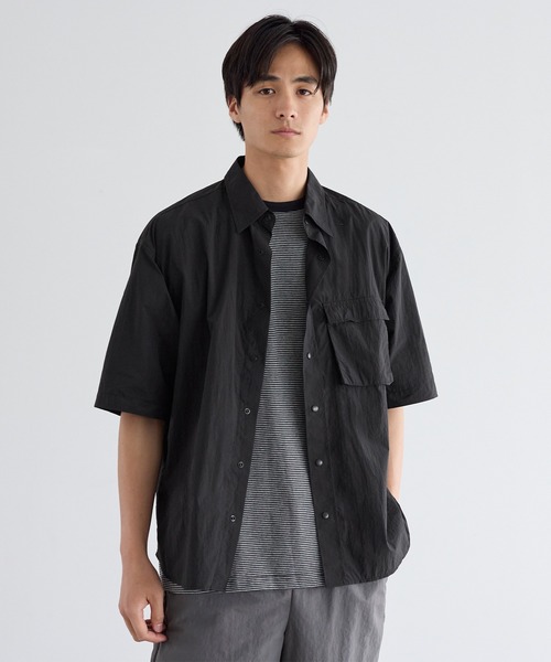 coca(coca)(コカ)の「ナイロンワッシャー半袖シャツ(シャツ/ブラウス・メンズ・ブラック/グレー・L/M/XL)」の10枚目の写真