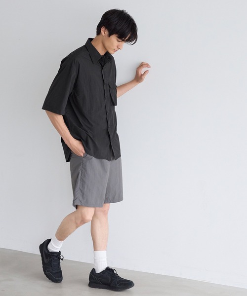 coca(coca)(コカ)の「ナイロンワッシャー半袖シャツ(シャツ/ブラウス・メンズ・ブラック/グレー・L/M/XL)」の11枚目の写真