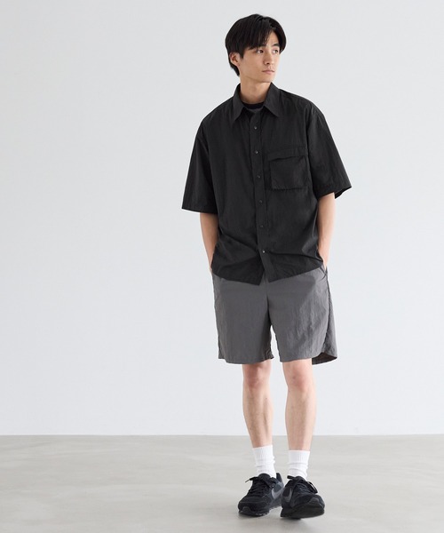 coca(coca)(コカ)の「ナイロンワッシャー半袖シャツ(シャツ/ブラウス・メンズ・ブラック/グレー・L/M/XL)」の12枚目の写真
