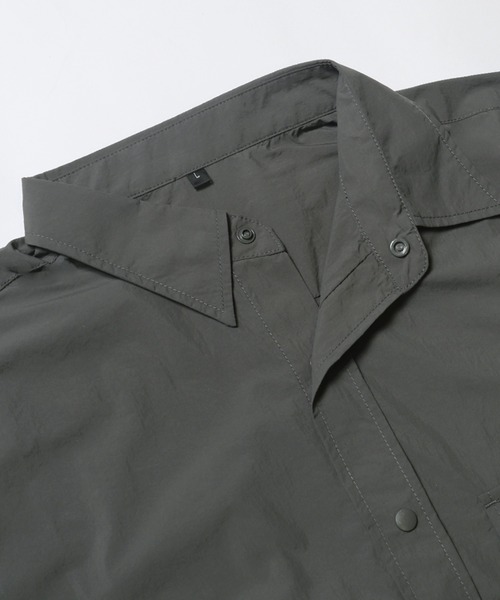 coca(coca)(コカ)の「ナイロンワッシャー半袖シャツ(シャツ/ブラウス・メンズ・ブラック/グレー・L/M/XL)」の13枚目の写真