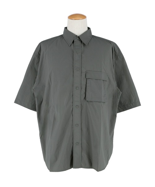 coca(coca)(コカ)の「ナイロンワッシャー半袖シャツ(シャツ/ブラウス・メンズ・ブラック/グレー・L/M/XL)」の18枚目の写真