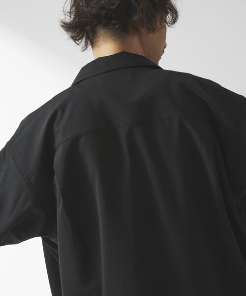 JOURNAL STANDARD relume(ジャーナルスタンダード レリューム)の「"イージーケア" TECH LINEN COOLMAX(R) CPO シャツ(セットアップ着用可)(シャツ/ブラウス・メンズ・ナチュラル/ブラック/ライトグレー/ブラックミックス・MEDIUM/LARGE)」の12枚目の写真