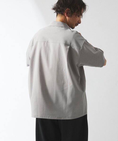 JOURNAL STANDARD relume(ジャーナルスタンダード レリューム)の「"イージーケア" TECH LINEN COOLMAX(R) CPO シャツ(セットアップ着用可)(シャツ/ブラウス・メンズ・ナチュラル/ブラック/ライトグレー/ブラックミックス・MEDIUM/LARGE)」の17枚目の写真