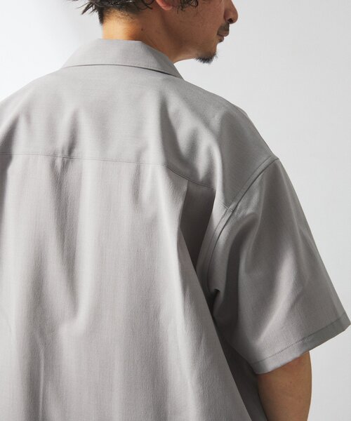 JOURNAL STANDARD relume(ジャーナルスタンダード レリューム)の「"イージーケア" TECH LINEN COOLMAX(R) CPO シャツ(セットアップ着用可)(シャツ/ブラウス・メンズ・ナチュラル/ブラック/ライトグレー/ブラックミックス・MEDIUM/LARGE)」の19枚目の写真