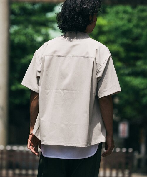 セール】'イージーケア' TECH LINEN COOLMAX(R) CPO シャツ