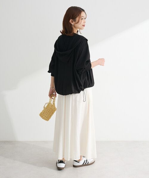 Green　Parks（グリーンパークス）の「ライトZIPパーカー（パーカー・レディース・ライトイエロー/ブラック・FREE）」の8枚目の写真