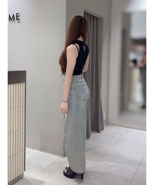 EATME（イートミー）の「ビスチェデザインラメリブTOP（タンクトップ・レディース・オフホワイト/グレー/ブラック・FREE）」の6枚目の写真