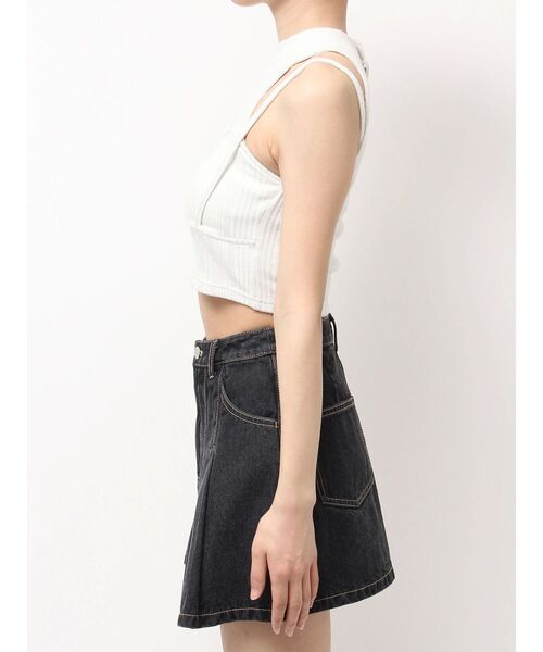 EATME（イートミー）の「ビスチェデザインラメリブTOP（タンクトップ・レディース・オフホワイト/グレー/ブラック・FREE）」の14枚目の写真