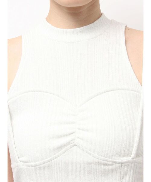 EATME（イートミー）の「ビスチェデザインラメリブTOP（タンクトップ・レディース・オフホワイト/グレー/ブラック・FREE）」の16枚目の写真