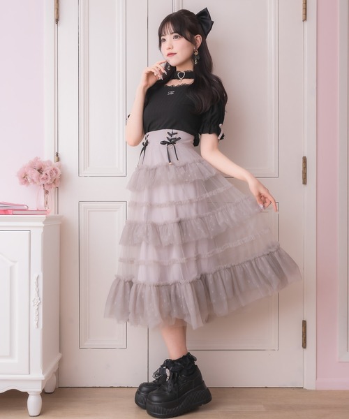 美品 RED VALENTINO　限定 ハートグリッター チュール スカート 美品 RED VALENTINO 限定 ハートグリッター チュール スカート