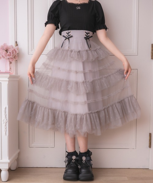 セール】ハートチュールロングスカート（スカート）｜ROJITA（ロジータ
