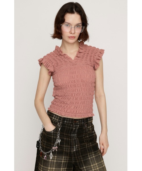 トップス Eaphi RANDOM SHIRRING 2WAY BUSTIER トップス eaphi RANDOM SHIRRING 2WAY BUSTIER RANDOM SHIRRING