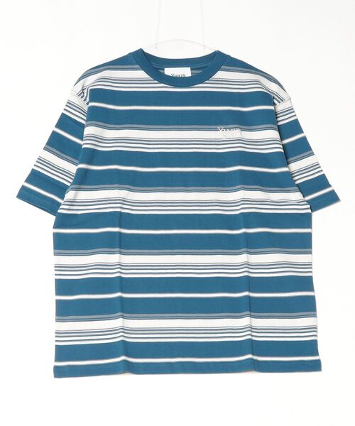 younger song(ヤンガーソング)の「multi border T(Tシャツ/カットソー・メンズ・ブラウン/グレー/ブルー/カーキ/ライトブルー・SMALL/MEDIUM)」の5枚目の写真