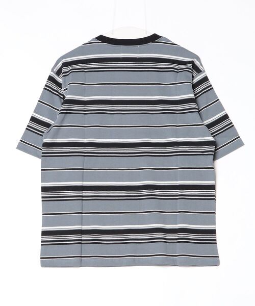 younger song(ヤンガーソング)の「multi border T(Tシャツ/カットソー・メンズ・ブラウン/グレー/ブルー/カーキ/ライトブルー・SMALL/MEDIUM)」の6枚目の写真