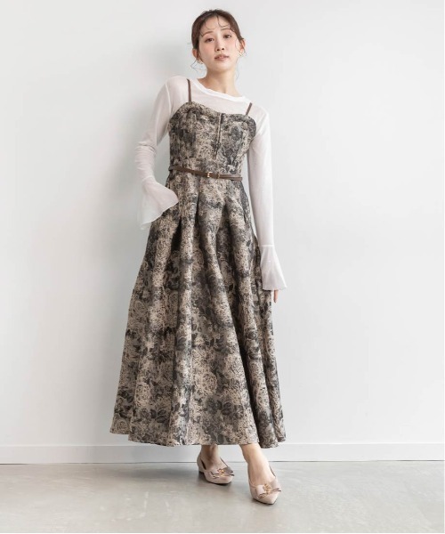 ランダ（RANDA）/＜25秋冬新作＞フラワージャガードワンピース セール】フラワージャガードワンピース（ワンピース）｜RANDA（ランダ