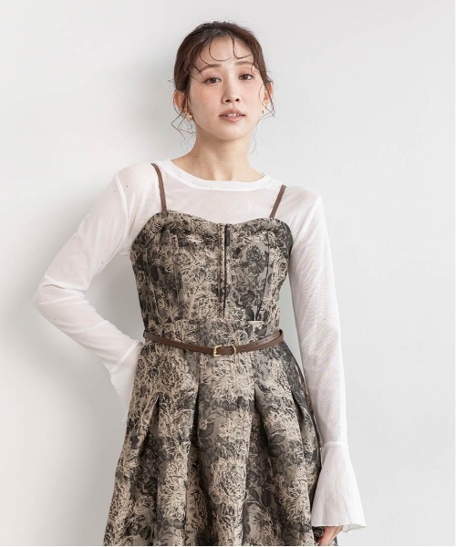 セール】フラワージャガードワンピース（ワンピース）｜RANDA（ランダ