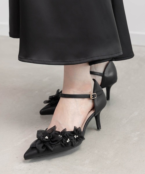 セール】シアーフラワーセパレートパンプス（パンプス）｜RANDA