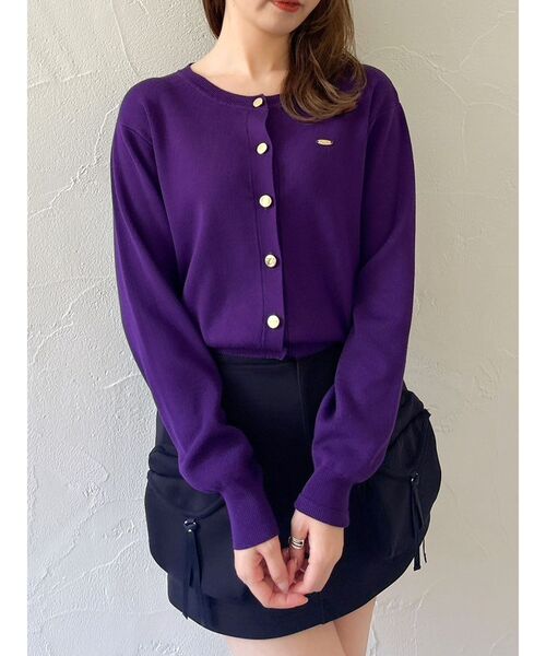 dazzlin(ダズリン)の「プレートシンプルカーディガン(カーディガン/ボレロ・レディース・その他1/レッド/イエロー/ネイビー/パープル/アイボリー/ピンク/ブルー/ブラック・FREE)」の5枚目の写真