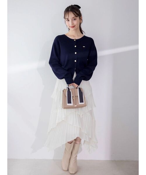 dazzlin(ダズリン)の「プレートシンプルカーディガン(カーディガン/ボレロ・レディース・その他1/レッド/イエロー/ネイビー/パープル/アイボリー/ピンク/ブルー/ブラック・FREE)」の13枚目の写真