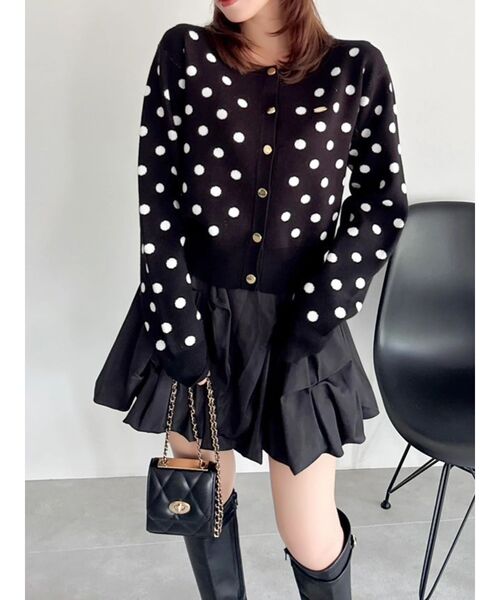 dazzlin(ダズリン)の「プレートシンプルカーディガン(カーディガン/ボレロ・レディース・その他1/レッド/イエロー/ネイビー/パープル/アイボリー/ピンク/ブルー/ブラック・FREE)」の14枚目の写真