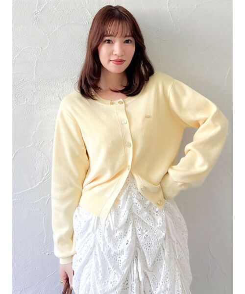 dazzlin(ダズリン)の「プレートシンプルカーディガン(カーディガン/ボレロ・レディース・その他1/レッド/イエロー/ネイビー/パープル/アイボリー/ピンク/ブルー/ブラック・FREE)」の18枚目の写真