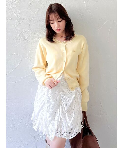 dazzlin(ダズリン)の「プレートシンプルカーディガン(カーディガン/ボレロ・レディース・その他1/レッド/イエロー/ネイビー/パープル/アイボリー/ピンク/ブルー/ブラック・FREE)」の20枚目の写真