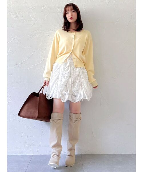 dazzlin(ダズリン)の「プレートシンプルカーディガン(カーディガン/ボレロ・レディース・その他1/レッド/イエロー/ネイビー/パープル/アイボリー/ピンク/ブルー/ブラック・FREE)」の22枚目の写真