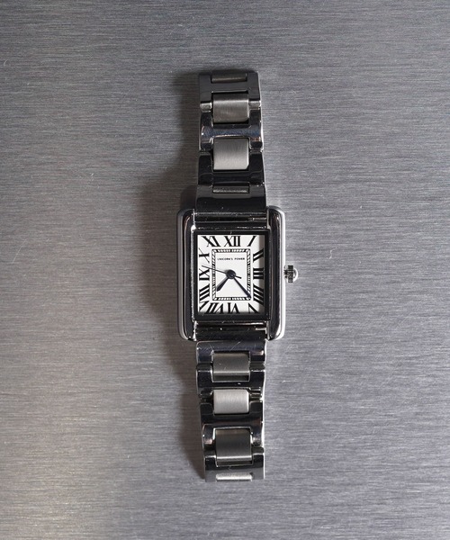 1111clothing（ワンフォークロージング）の「スクエアフェイス クォーツウォッチ / Square Face Quartz Watch（アナログ腕時計・メンズ・シルバー系1/ゴールド系2/ゴールド系1/シルバー系2・FREE）」の14枚目の写真