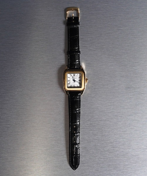 1111clothing（ワンフォークロージング）の「スクエアフェイス クォーツウォッチ / Square Face Quartz Watch（アナログ腕時計・メンズ・シルバー系1/ゴールド系2/ゴールド系1/シルバー系2・FREE）」の20枚目の写真