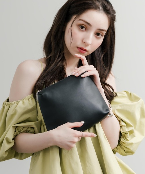 Rocky Monroe（ロッキーモンロー）の「新色追加 PUワンショルダートートバッグ　ポーチセット（トートバッグ・メンズ・ワインレッド/ブラウン/ベージュ/ブラック・FREE）」の12枚目の写真