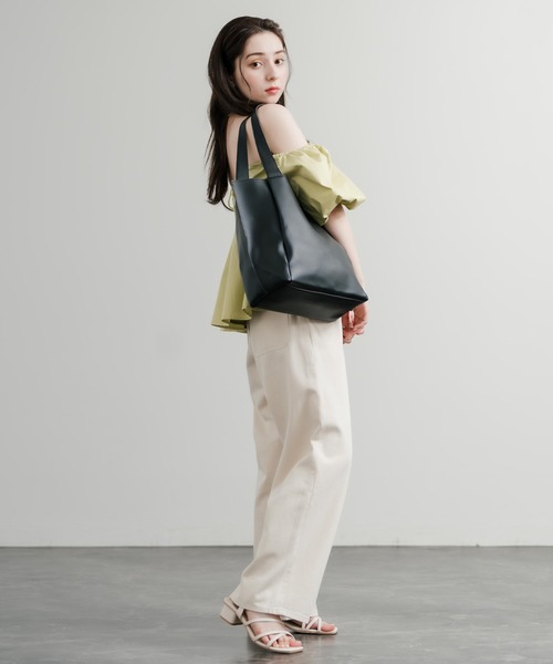 Rocky Monroe（ロッキーモンロー）の「新色追加 PUワンショルダートートバッグ　ポーチセット（トートバッグ・メンズ・ワインレッド/ブラウン/ベージュ/ブラック・FREE）」の14枚目の写真