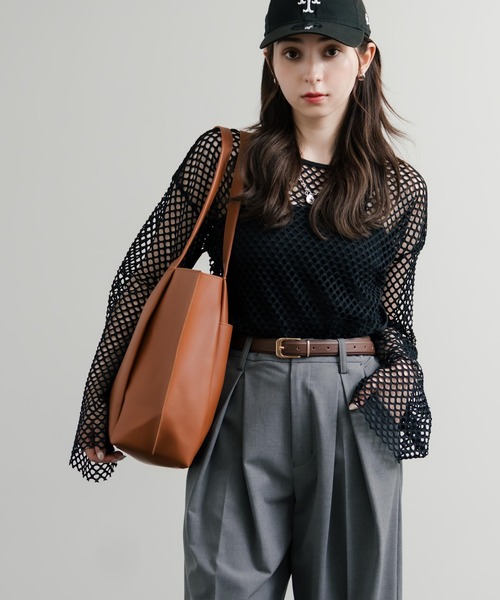 Rocky Monroe（ロッキーモンロー）の「新色追加 PUワンショルダートートバッグ　ポーチセット（トートバッグ・メンズ・ワインレッド/ブラウン/ベージュ/ブラック・FREE）」の21枚目の写真