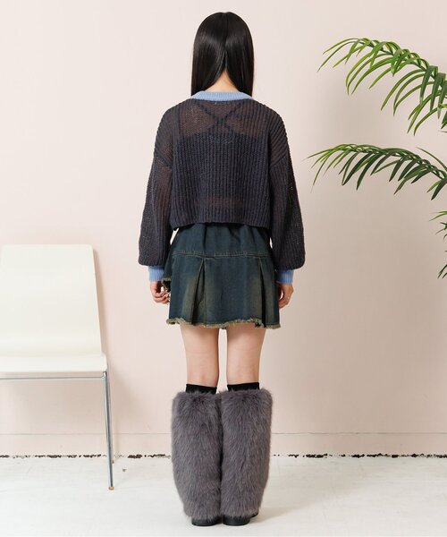 algy（アルジー）の「プリーツラップグランジスカート（スカート・キッズ・カーキ/インディゴブルー/ベージュ・SMALL/MEDIUM/X-SMALL/XX-SMALL）」の8枚目の写真