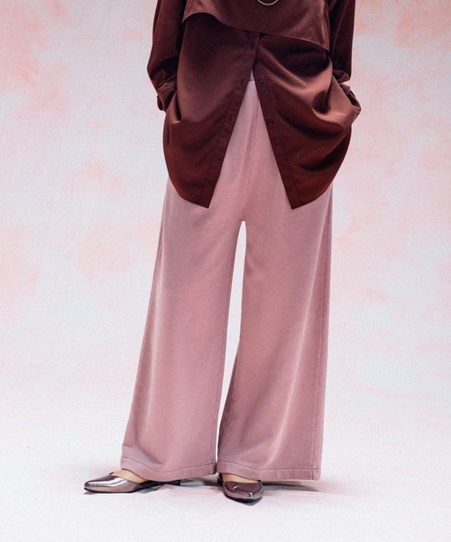 LEPSIM(レプシィム)の「タックスウェットパンツAW 571645(スウェットパンツ・レディース・ピンク/ライトブラウン/グレー/ブラック・FREE)」の2枚目の写真