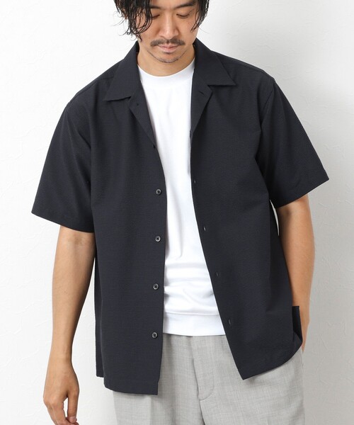 NOLLEY'S goodman(ノーリーズグッドマン)の「DotAir撥水ストレッチオープンカラー 25SS(シャツ/ブラウス・メンズ・ネイビー/ブラック系その他/ライトグレー/ブルー系その他・L/M/S)」の3枚目の写真