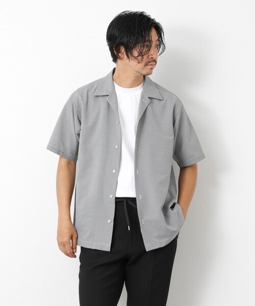 NOLLEY'S goodman(ノーリーズグッドマン)の「DotAir撥水ストレッチオープンカラー 25SS(シャツ/ブラウス・メンズ・ネイビー/ブラック系その他/ライトグレー/ブルー系その他・L/M/S)」の16枚目の写真