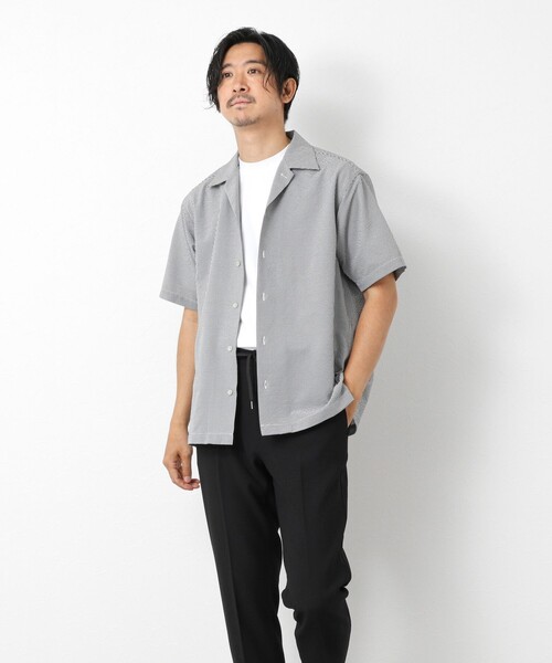 NOLLEY'S goodman(ノーリーズグッドマン)の「DotAir撥水ストレッチオープンカラー 25SS(シャツ/ブラウス・メンズ・ネイビー/ブラック系その他/ライトグレー/ブルー系その他・L/M/S)」の13枚目の写真