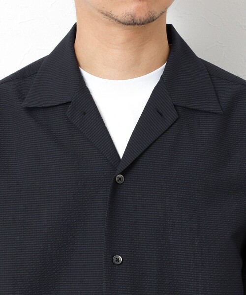 NOLLEY'S goodman(ノーリーズグッドマン)の「DotAir撥水ストレッチオープンカラー 25SS(シャツ/ブラウス・メンズ・ネイビー/ブラック系その他/ライトグレー/ブルー系その他・L/M/S)」の7枚目の写真